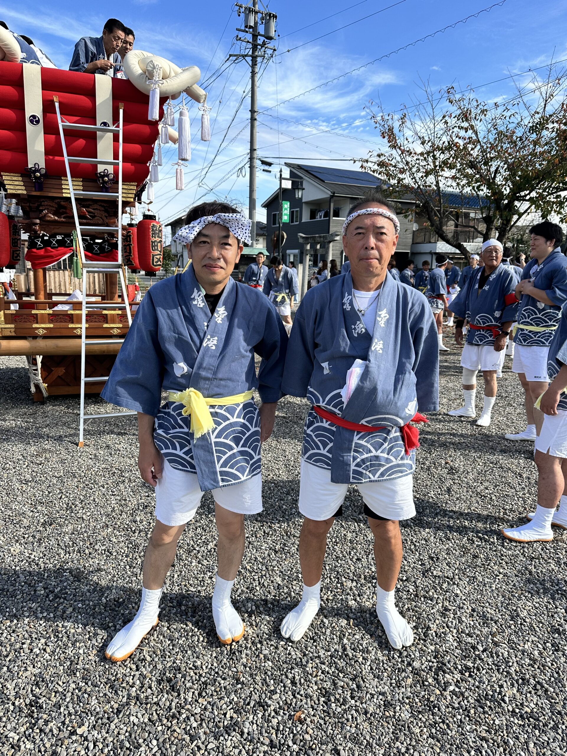 名張市の秋祭りである宇流冨志禰神社の秋祭りです！新町の太鼓台を今日は担ぎます