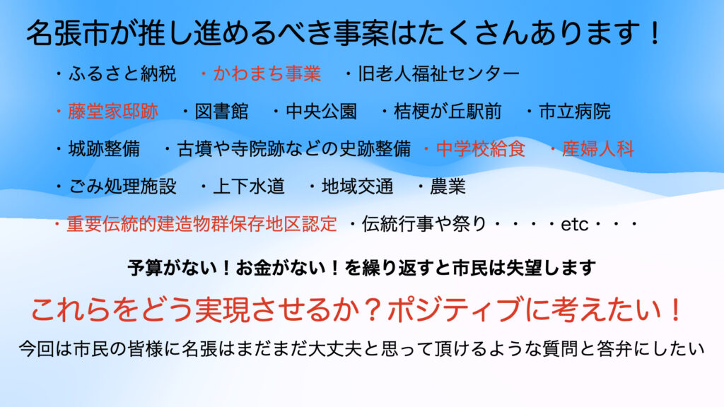 名張市の財政について一般質問をする名張市議会議員小林まさる